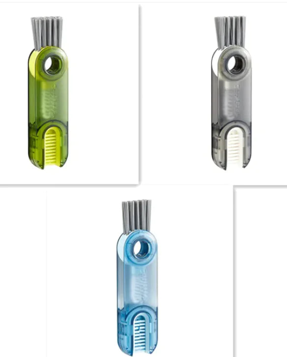 3 In 1 Tiny Bottle Cup Cover Brush Straw Cleaner Tools Multi-Functional Crevice Cleaning Brush