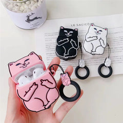 Cartoon Cat AirPods Case