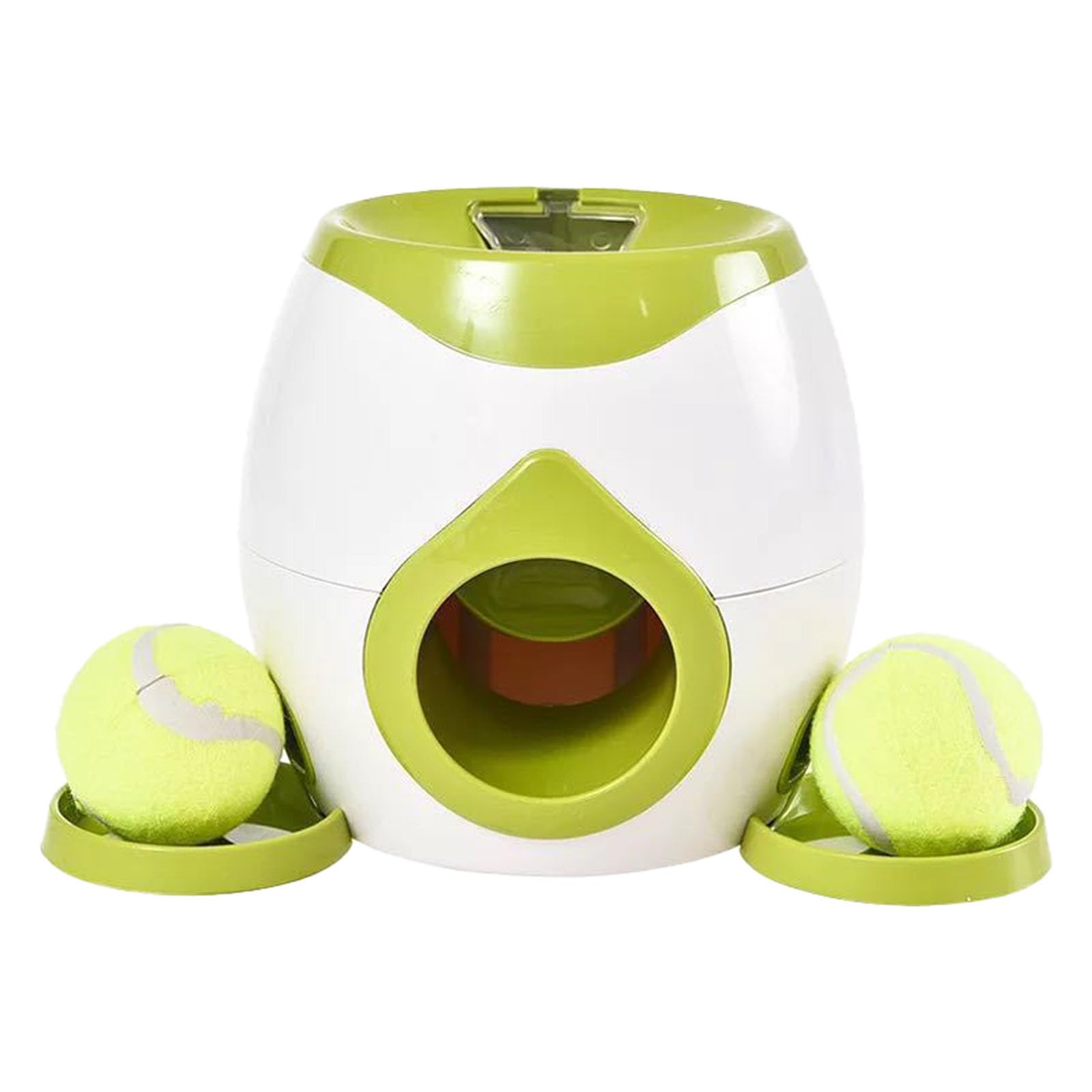 Automatic Dog Ball Launcher Interactive Dog Tennis Ball Throwing Machine Dog Ball Treat Dispenser Feeder Tennis Reward Machine Treat Dispensing with Detachable Dishes Tennis Training for Dogs (Orange)