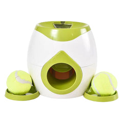 Automatic Dog Ball Launcher Interactive Dog Tennis Ball Throwing Machine Dog Ball Treat Dispenser Feeder Tennis Reward Machine Treat Dispensing with Detachable Dishes Tennis Training for Dogs (Orange)