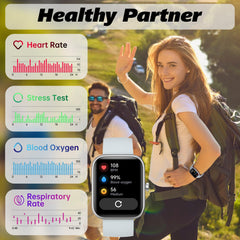 IDW25 Smart Watch for Men/Women with Bluetooth Call, Health and Fitness Monitoring