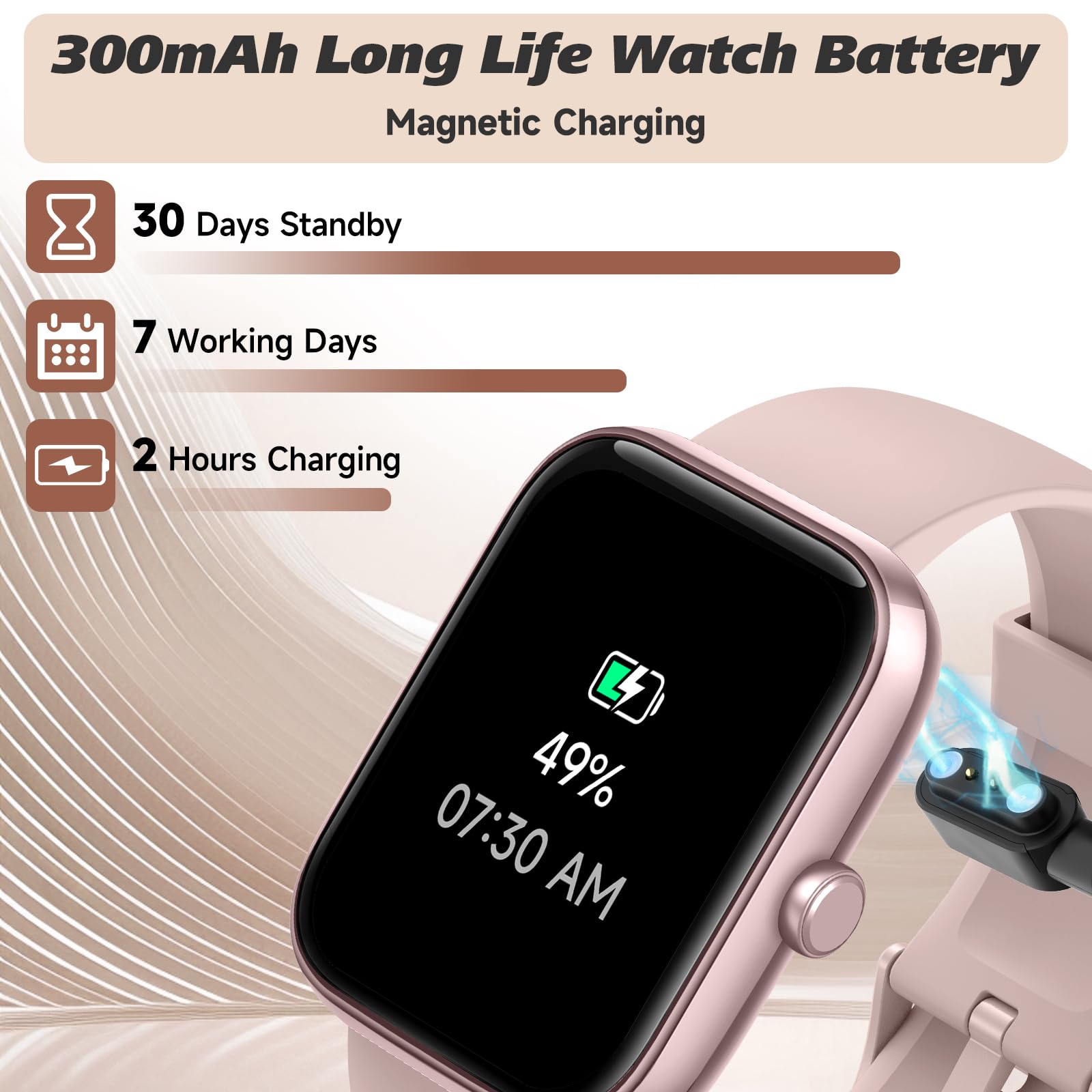 IDW25 Smart Watch for Men/Women with Bluetooth Call, Health and Fitness Monitoring