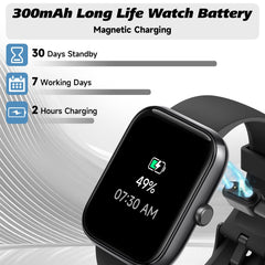 IDW25 Smart Watch for Men/Women with Bluetooth Call, Health and Fitness Monitoring