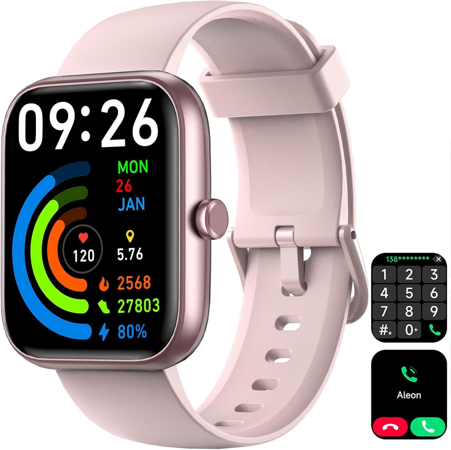 IDW25 Smart Watch for Men/Women with Bluetooth Call, Health and Fitness Monitoring