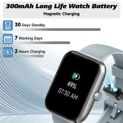 IDW25 Smart Watch for Men/Women with Bluetooth Call, Health and Fitness Monitoring