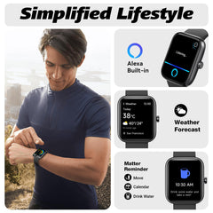 IDW25 Smart Watch for Men/Women with Bluetooth Call, Health and Fitness Monitoring