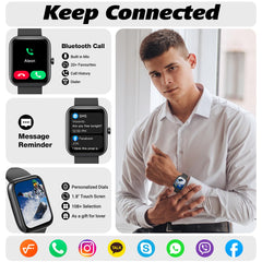 IDW25 Smart Watch for Men/Women with Bluetooth Call, Health and Fitness Monitoring