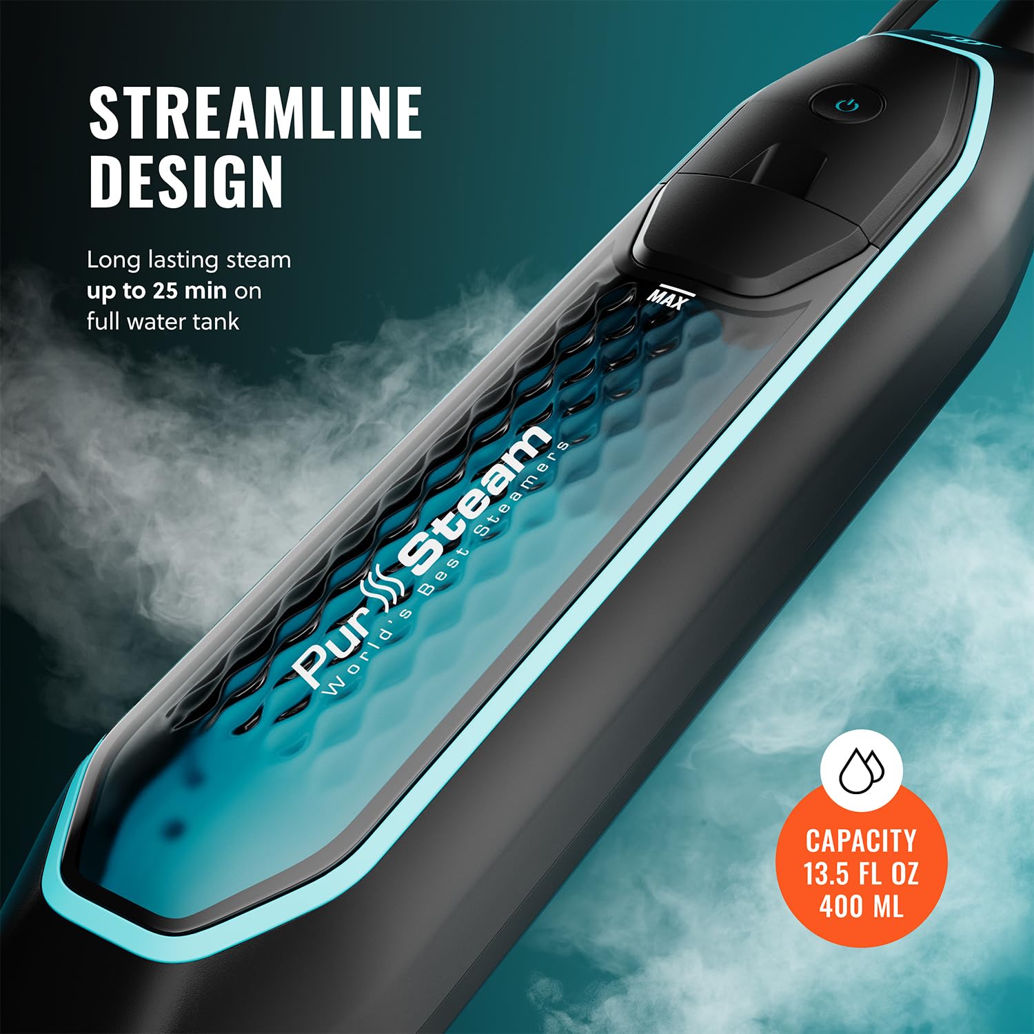 PurSteam Professional Steam Mop | Multi-Surface Floor Cleaner for Hardwood, Tile, Laminate & Carpet | Fast Heating, Lightweight & Chemical-Free Cleaning