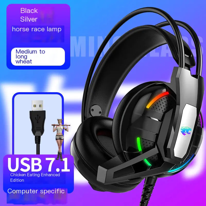 Yobao A12 Wired 7.1 Gaming Headset with Lights
