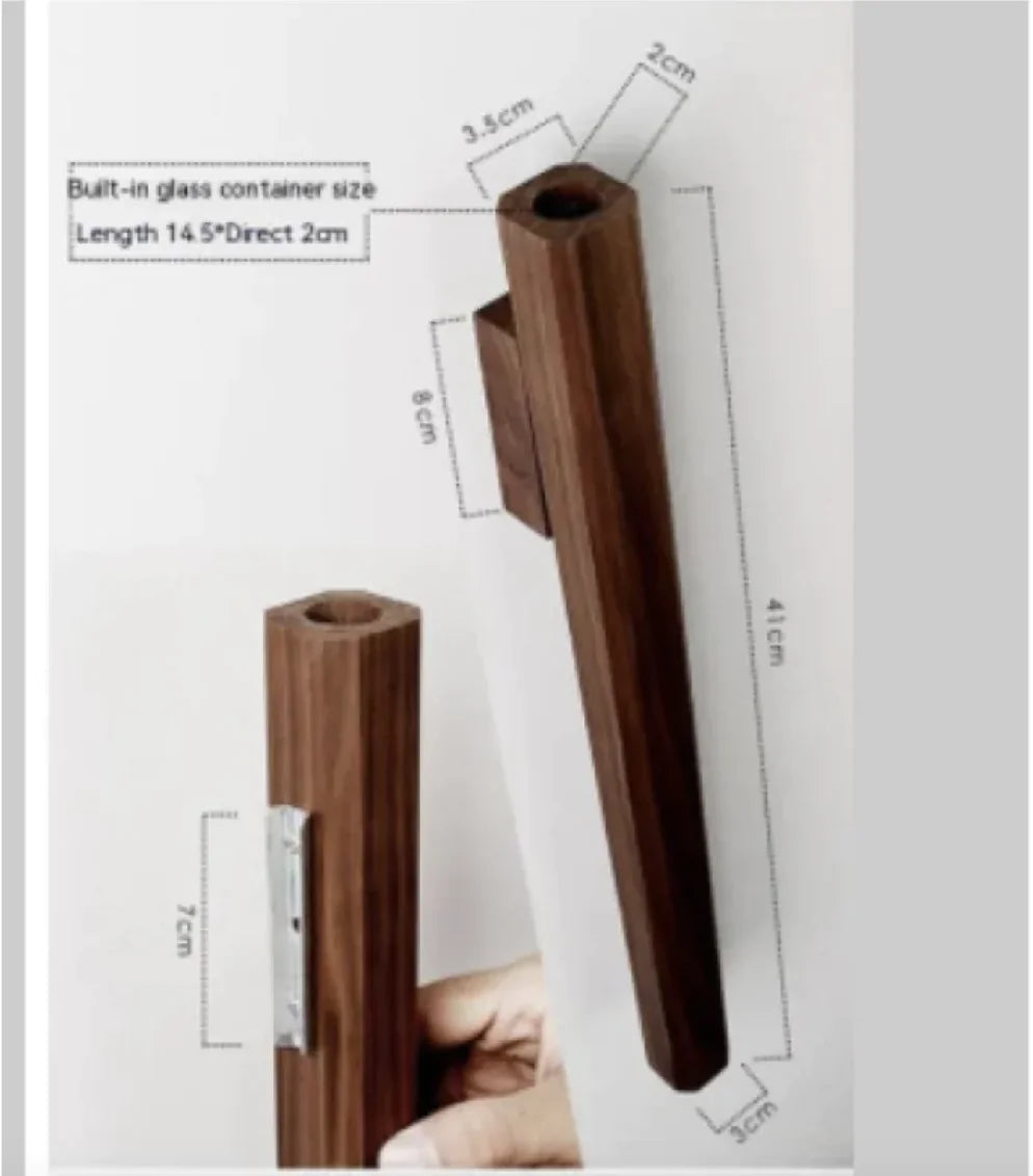 Japanese-Style Wall Hanging Vase for Flower Arrangements & Hydroponics