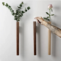 Japanese-Style Wall Hanging Vase for Flower Arrangements & Hydroponics
