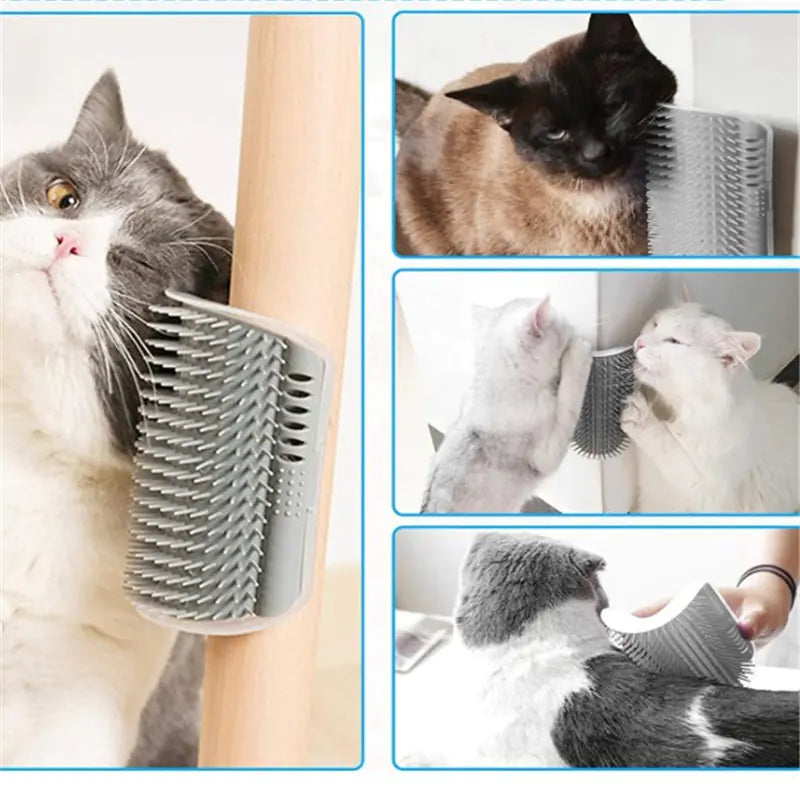 Cat Self Groomer Wall Corner Massage Comb
