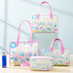 Premium Waterproof Makeup Bag with Handle (Large Capacity)