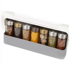 Under-Shelf Spice Storage Rack with Optional Bottles