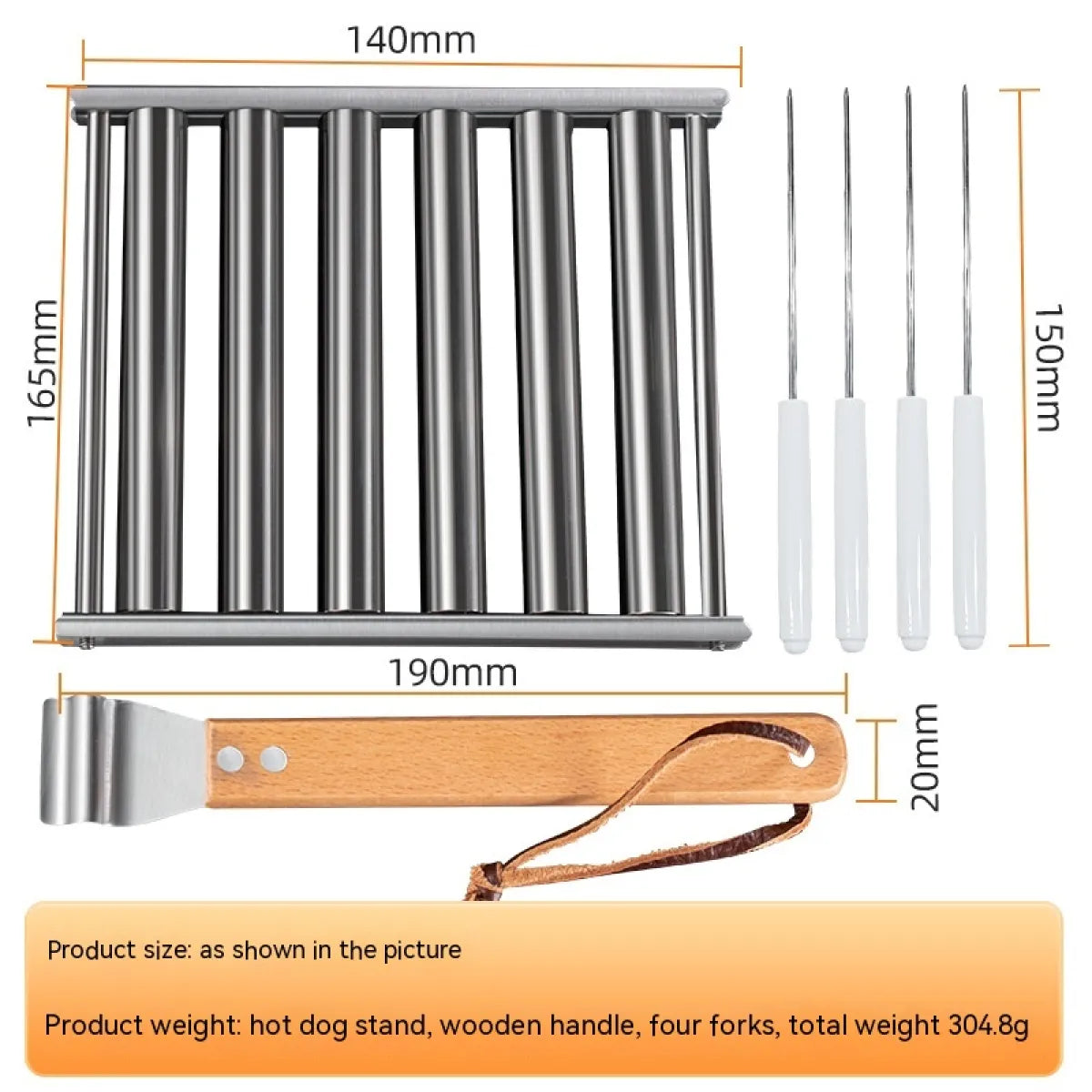 Removable Stainless Steel Hot Dog Rolling Rack
