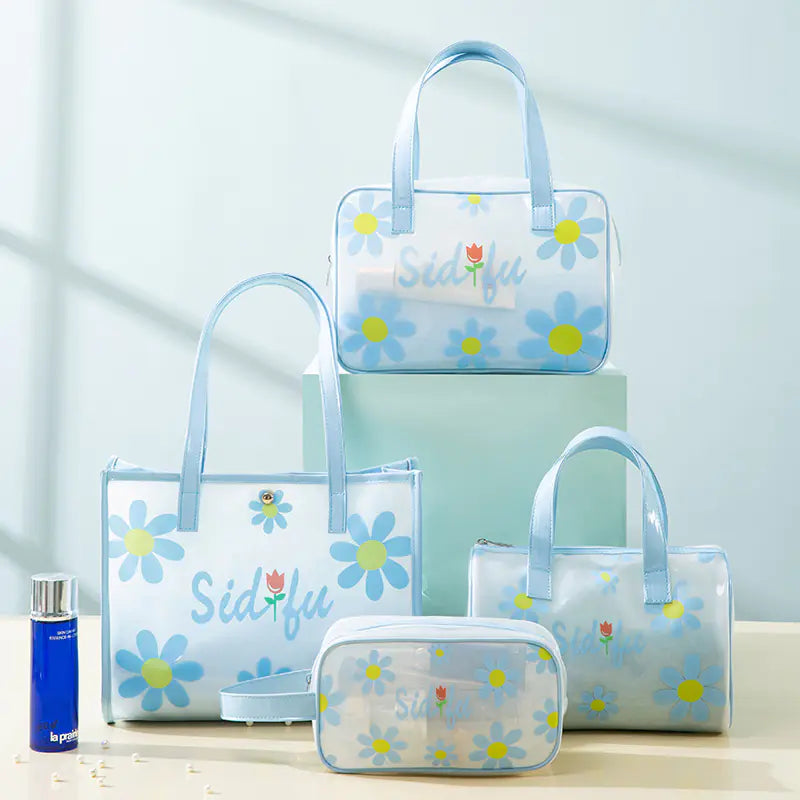 Premium Waterproof Makeup Bag with Handle (Large Capacity)