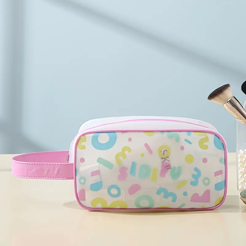 Premium Waterproof Makeup Bag with Handle (Large Capacity)