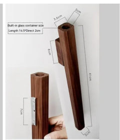 Japanese-Style Wall Hanging Vase for Flower Arrangements & Hydroponics