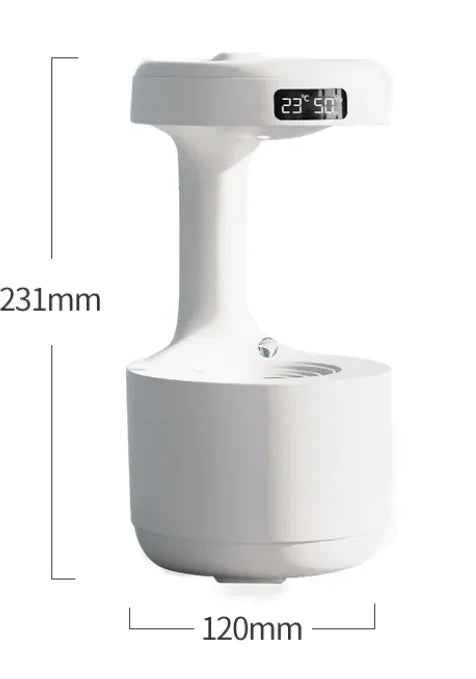 Water Drop Aroma Humidifire Diffuser with Clock for Home & Office