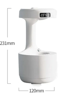Water Drop Aroma Humidifire Diffuser with Clock for Home & Office