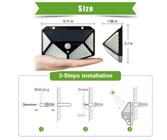 Solar Motion Sensor Garden Wall Light for Outdoor Use
