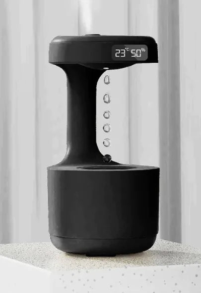 Water Drop Aroma Humidifire Diffuser with Clock for Home & Office