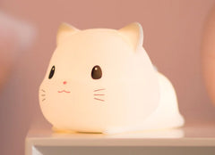 Touch Control Cat Silicone Night Light for Babies
