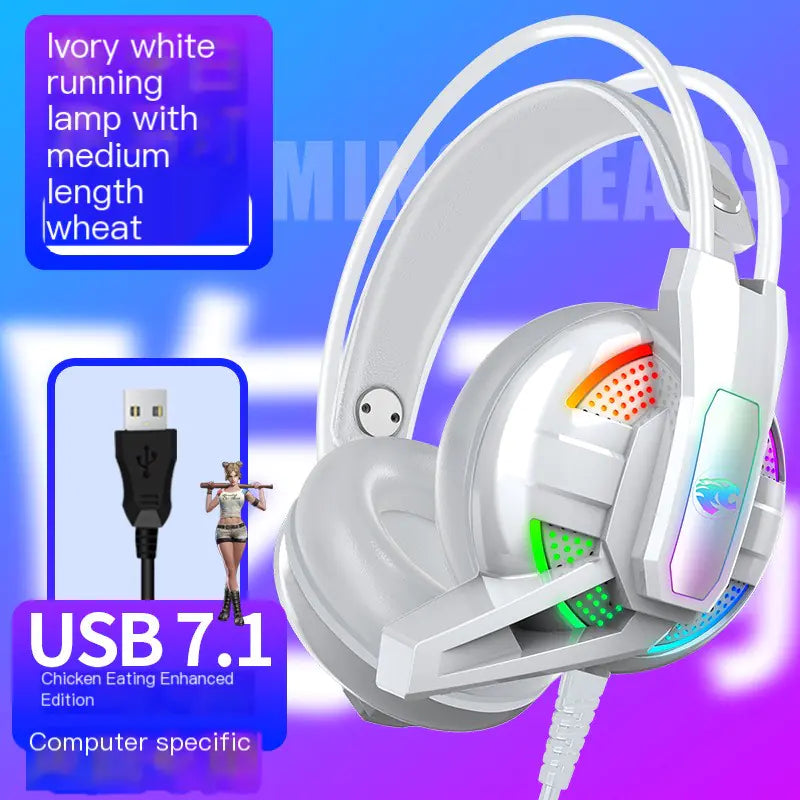 Yobao A12 Wired 7.1 Gaming Headset with Lights