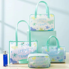 Premium Waterproof Makeup Bag with Handle (Large Capacity)