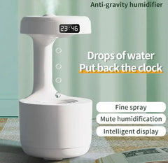 Water Drop Aroma Humidifire Diffuser with Clock for Home & Office