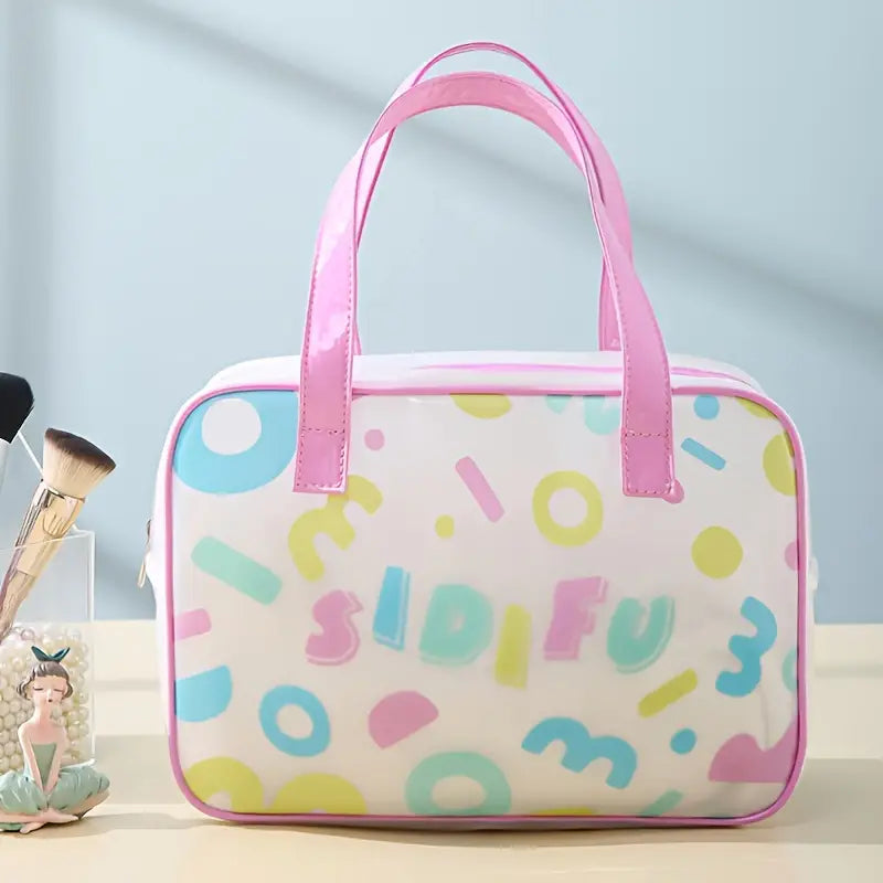 Premium Waterproof Makeup Bag with Handle (Large Capacity)