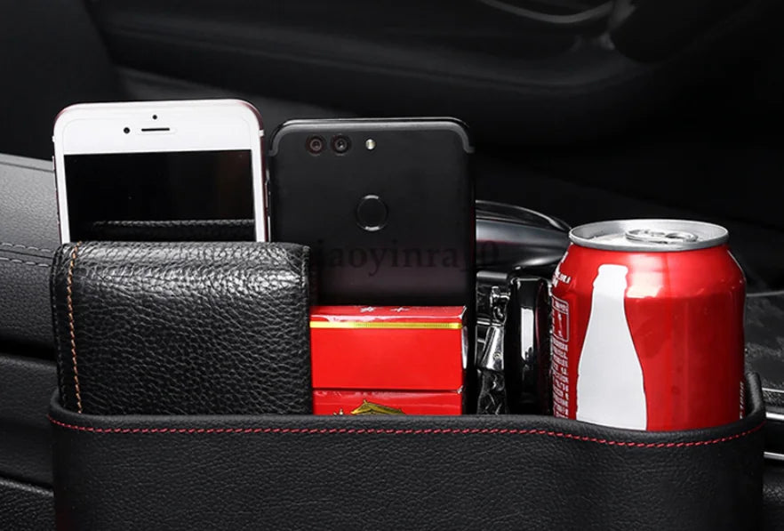 Car Seat Gap Storage Box with Cup Holder and Organizer