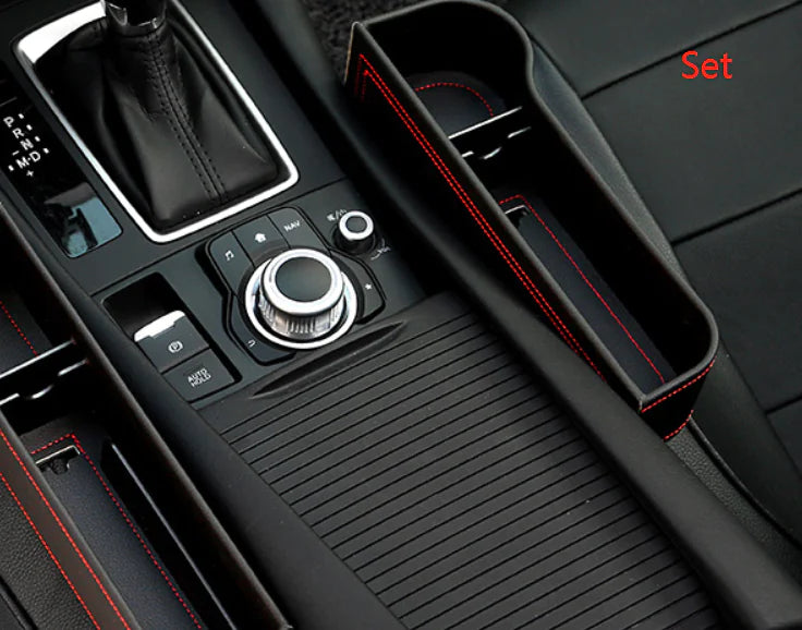 Car Seat Gap Storage Box with Cup Holder and Organizer