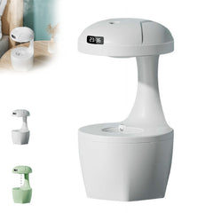 Anti Gravity Humidifier with Suspended Water Drop & Clock, 800ML Large Capacity Aroma Diffuser for Heavy Fog and Mute Office Bedroom Use (White 22.9x12cm/9.01x4.72inch) "As an Amazon Associate, I earn from qualifying purchases"