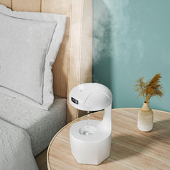 Anti Gravity Humidifier with Suspended Water Drop & Clock, 800ML Large Capacity Aroma Diffuser for Heavy Fog and Mute Office Bedroom Use (White 22.9x12cm/9.01x4.72inch) "As an Amazon Associate, I earn from qualifying purchases"