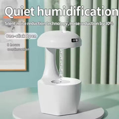 Anti Gravity Humidifier with Suspended Water Drop & Clock, 800ML Large Capacity Aroma Diffuser for Heavy Fog and Mute Office Bedroom Use (White 22.9x12cm/9.01x4.72inch) "As an Amazon Associate, I earn from qualifying purchases"
