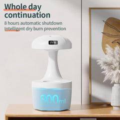 Anti Gravity Humidifier with Suspended Water Drop & Clock, 800ML Large Capacity Aroma Diffuser for Heavy Fog and Mute Office Bedroom Use (White 22.9x12cm/9.01x4.72inch) "As an Amazon Associate, I earn from qualifying purchases"