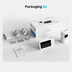 ieGeek Baby Monitor, Baby Camera Monitor With 5" 720P Screen,HD Night Vision,Automatic Motion Tracking & Hazard Alerts,2-Way Talk,Temperature&Humidity Sensor,Wifi Camara Para Bebes With Smartphone App