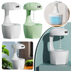 Anti Gravity Humidifier with Suspended Water Drop & Clock, 800ML Large Capacity Aroma Diffuser for Heavy Fog and Mute Office Bedroom Use (White 22.9x12cm/9.01x4.72inch) "As an Amazon Associate, I earn from qualifying purchases"