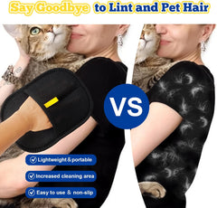 2 Pack Pet Hair Removal Gloves,Double Sided Cat Grooming Glove,Static Removal Gloves for Dogs & Cats,Reusable Deshedding Pet Glove for Furniture,Bed,Carpet,Clothes,Sofa (Style1)