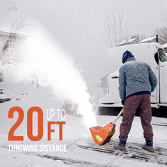 Cordless Snow Shovel, 24V | 13-Inch | 4-Ah Battery Powered Snow Blower, 400W Motor, Battery & Fast Charger Included, Electric Snow Removal for Driveways, Steps and Walkways