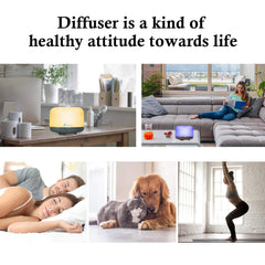 Diffuserlove Essential Oil Diffuser 500ML Aromatherapy Diffuser Mist Humidifiers 7 Color LED Lights Diffusers for Home Office Bedroom (Size:6.7" L x 6.7" W x 4.7" H) "As an Amazon Associate, I earn from qualifying purchases"