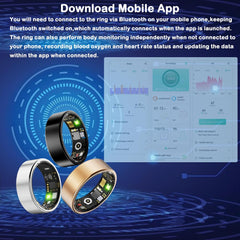 Smart Ring,Rechargeable Ring for Activity Trackers,Waterproof Sleep Tracker Health Ring,Fitness Tracker Smart Ring for Men Women Sports Time,Calories Compatible with Android & iOS (Rose Gold, 7)