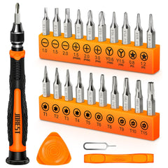 JOREST 38Pcs Small Precision Screwdriver Set, Tool Gifts for Men, Christmas Gifts for him with Torx T5, T6, Repair Tool Kit for MacBook, Computer, Laptop, iPhone, PS4 PS5, Xbox, Switch, Glasses