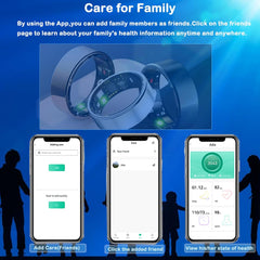 Smart Ring,Rechargeable Ring for Activity Trackers,Waterproof Sleep Tracker Health Ring,Fitness Tracker Smart Ring for Men Women Sports Time,Calories Compatible with Android & iOS (Rose Gold, 7)