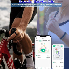 Smart Ring,Rechargeable Ring for Activity Trackers,Waterproof Sleep Tracker Health Ring,Fitness Tracker Smart Ring for Men Women Sports Time,Calories Compatible with Android & iOS (Rose Gold, 7)