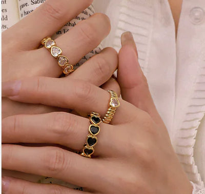 18K Gold Plated Love Heart-Shaped Ring