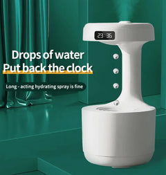 Water Drop Aroma Humidifire Diffuser with Clock for Home & Office
