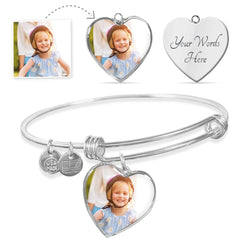 Engravable Luxury Heart Bangle