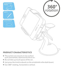 Multifunctional 360° Rotating Car Phone Holder